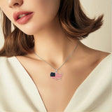 Elfin Stainless Steel American National Map Necklace