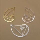 Elfin Spiral Triangle Pendants Female Male Science Biology Jewelry