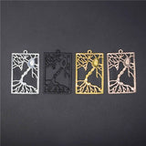 Rectangle Multipolar Neuron Pendant Biology Gift