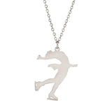 Elfin2023 Figure Skating Stainless Steel Pendant Necklace