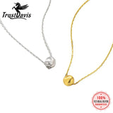 ElfoPlataS 925 Silver Sweet Round Bead Necklace DD807