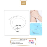 925 Sterling Silver Plane Chain Bracelet Women Girls Gift DD1307