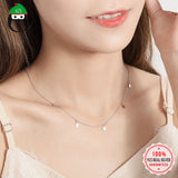 925 Silver Geometric Rose Disc Choker Necklace Women Bohemia ED332