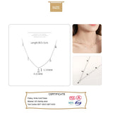 925 Silver Geometric Rose Disc Choker Necklace Women Bohemia ED332