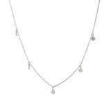 925 Silver Geometric Rose Disc Choker Necklace Women Bohemia ED332