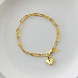 925 Silver Heart Chain Bracelet For Women Wedding Party YQ180