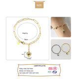 925 Silver Heart Chain Bracelet For Women Wedding Party YQ180