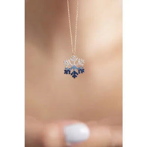 Snowflake Pendant Silver Necklace