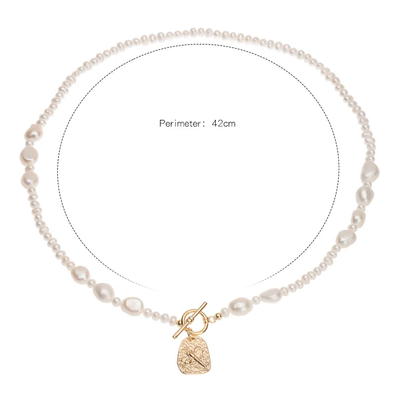Dragonfly Pendant Necklace Vintage Freshwater Pearl Clavicle Chain
