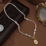 Dragonfly Pendant Necklace Vintage Freshwater Pearl Clavicle Chain