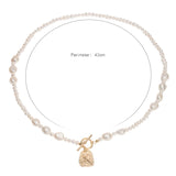 Dragonfly Pendant Necklace Vintage Freshwater Pearl Clavicle Chain