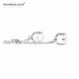 Embossed Hearts Safety Chain Bracelets Charms For Jewelry Making