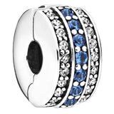 Embossed Heart Safety Chain Clip Beads 925 Sterling Silver Charm