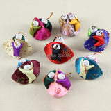 Embroidered brocade little people smile jewelry box