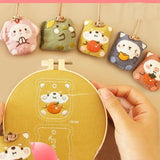 Embroidery DIY Keychain Omamori Man Key Chain Material Package