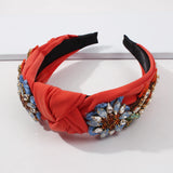 Crystal Rhinestone Headband Top Knot Hair Accessory