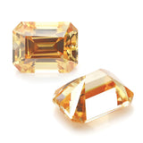 Emerald Cut Champagne Moissanite Diamond for Jewelry Making