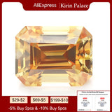 Emerald Cut Champagne Moissanite Diamond for Jewelry Making
