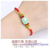 Emerald Jade Beaded Bracelet Vintage Green Charms Bangle Man Jewelry Natural