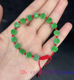 Emerald Jade Beaded Bracelet Jewelry Amulet Real Bangle Stone Gift