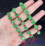Emerald Jade Beaded Bracelet Jewelry Amulet Real Bangle Stone Gift