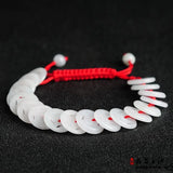 Emerald Jade Copper Bracelet Charms Men Talisman Amulet Bangle Gift