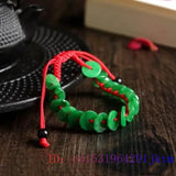 Emerald Jade Copper Bracelet Talismans Real Jewelry Natural Amulets Gift