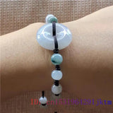 Emerald Jade Donut Bracelet Natural Charm Bangle Jadeite