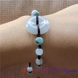 Vintage Emerald Jade Donut Bracelet Natural Jewelry