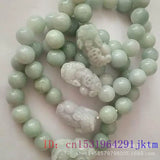 Emerald Jade Pixiu Bracelet Natural Jadeite Beaded Charm Bracelet for Women