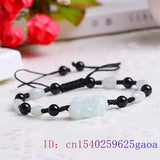Emerald Jade Pixiu Bracelet Talismans Bangle Natural Bead Men Women Jewelry