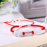 Emerald Jade Pixiu Bracelet Charms Natural Vintage Jewelry