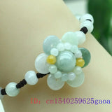 Emerald Jade Sunflower Bracelet Natural Jadeite Jewelry