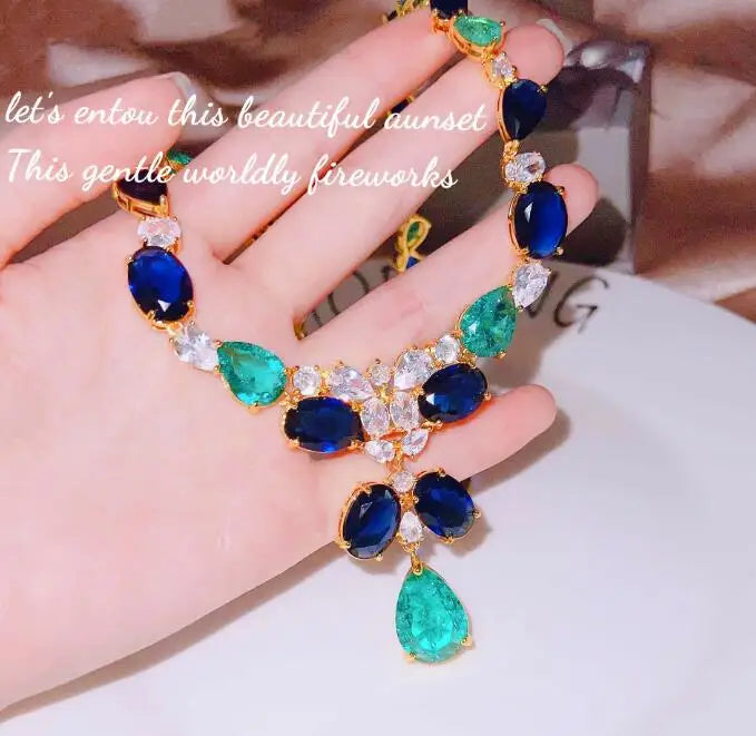 Women's Emerald Necklace - Stunning Treasure Chain
