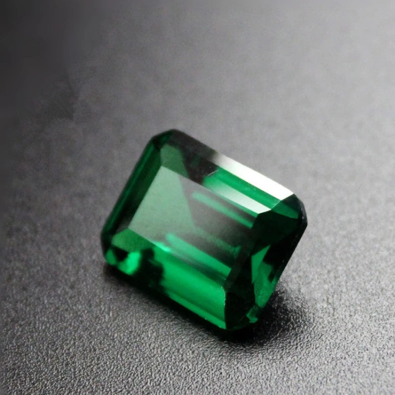 Emerald Rectangle Faceted Gemstone Multiple Sizes C15E