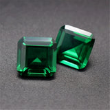 Emerald Square Faceted Gemstone Rich Green Emerald Cut Multiple Sizes