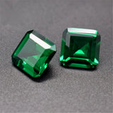Emerald Square Faceted Gemstone Rich Green Emerald Cut Multiple Sizes