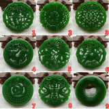 Emerald Double-Sided Hollow Ancient Pendant Unisex