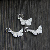 925 Sterling Silver Butterfly Necklace Pendant DIY Jewelry