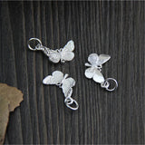 925 Sterling Silver Butterfly Necklace Pendant DIY Jewelry