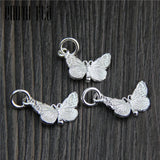 925 Sterling Silver Butterfly Necklace Pendant DIY Jewelry