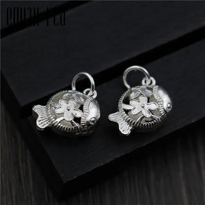 925 Sterling Silver Fish Small Pendant for Bracelet Necklace DIY