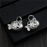 925 Sterling Silver Fish Small Pendant for Bracelet Necklace DIY