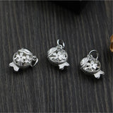 925 Sterling Silver Fish Small Pendant for Bracelet Necklace DIY