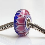 Emith Fla 925 Silver Big Hole Flower DIY Charm Bead