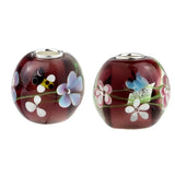 925 Sterling Honeybee Flower Charm Bead for Bracelet
