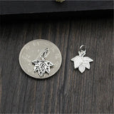 925 Sterling Silver Leaf Charm Pendant for Jewelry Making