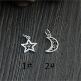925 Sterling Silver Moon & Stars Charm for Bracelet DIY Jewelry Making