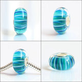 925 Sterling Silver Charm Bead for Bracelet Bangle Jewelry DIY 6 Colors