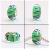 925 Sterling Silver Charm Bead for Bracelet Bangle Jewelry DIY 6 Colors